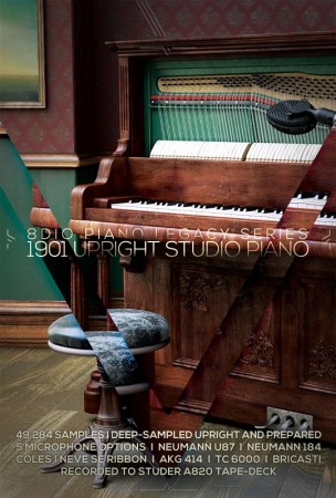 دانلود وی اس تی پیانو دیواری ۸dio 1901 Upright Studio Piano
