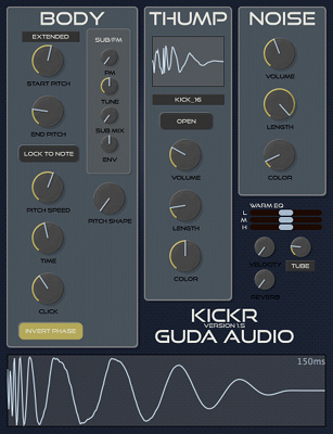 دانلود وی اس تی ساخت کیک Guda Audio KickR v1.6 WIN/OSX-R2R